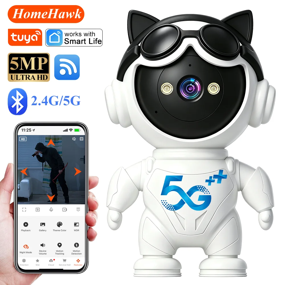 Home Security Robot - Kamera IP Nirkabel Pintar Tuya Mini