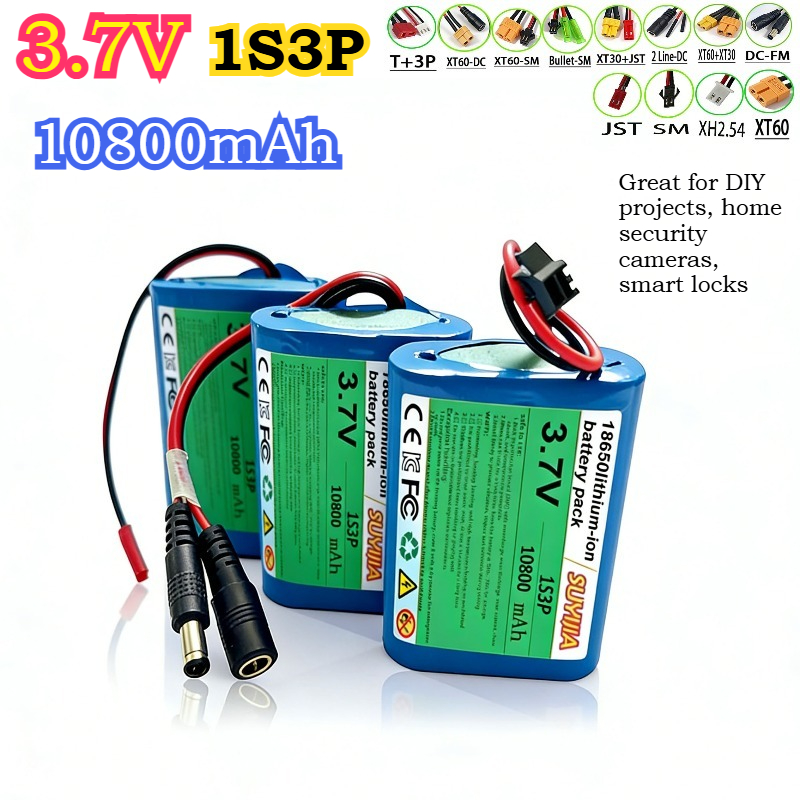 3.7V 10800mAh 1S3P 18650 Paket - Home Security Robots ulasan dan harga