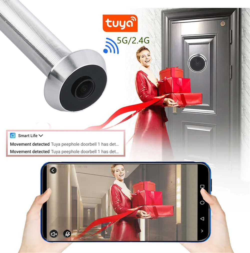 Kamera Lubang Pintu LED 1080P  - Home Security Front Door Camera ulasan dan harga