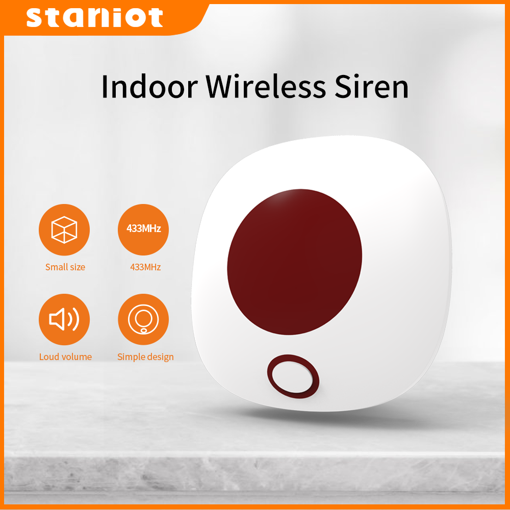 Staniot Sirene Nirkabel Dalam  - Sim Gsm Alarm ulasan dan harga