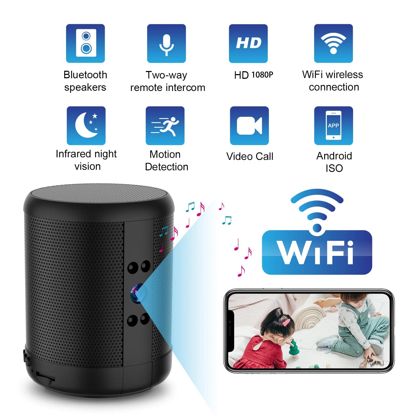Kamera Keamanan WiFi Speaker P - Home Security Robot ulasan dan harga